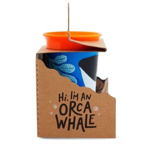 Taza antiderrame del animal Orca