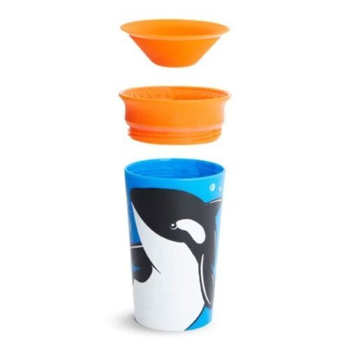 Taza antiderrame del animal Orca