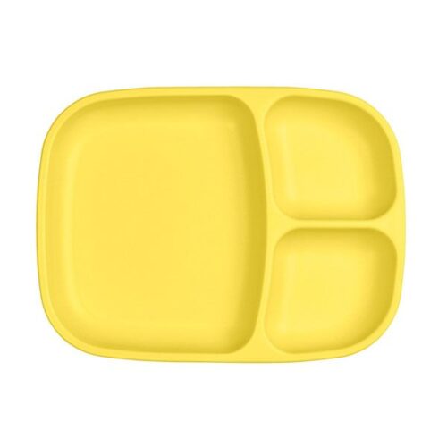 Plato grande con compartimentos amarillo de la marca replay