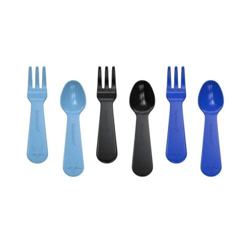 Cucharas y tenedores para yumbox, color azul
