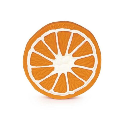 Mordedor de caucho forma de fruta naranja