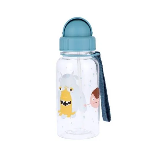 Botella con pajita de monsters