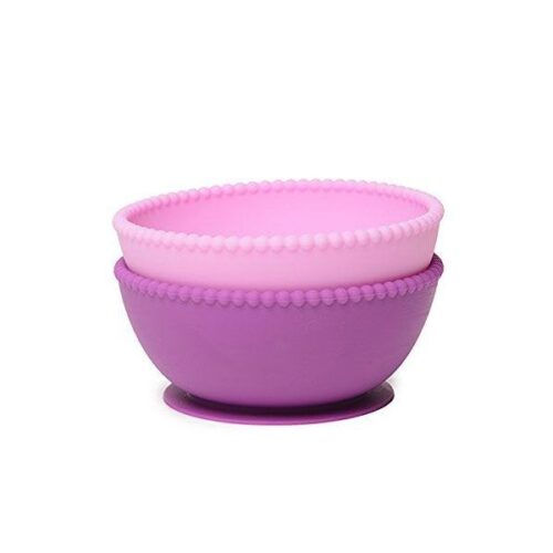 Set de bowls silicona rosa y violeta