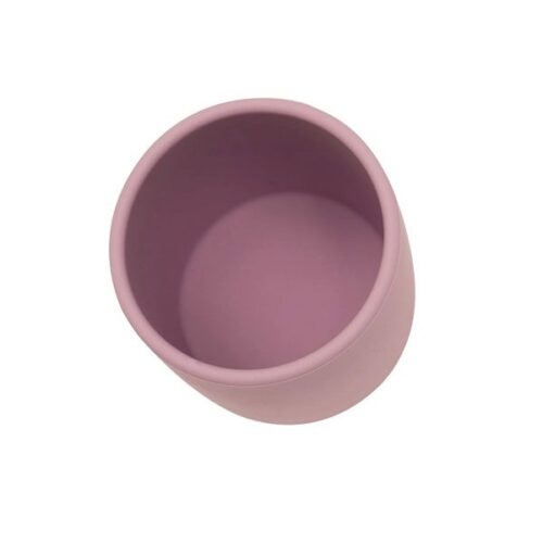 Vaso de silicona color rosa empolvado
