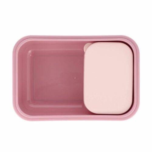 Caja almuerzo puntitos rosa