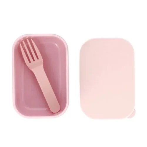 Caja almuerzo puntitos rosa