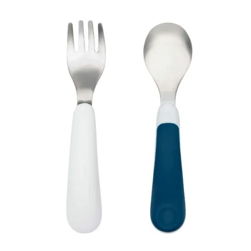 Pack de cuchara y tenedor color navy
