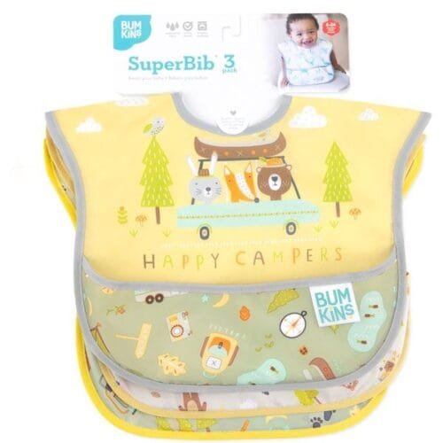 Tres baberos de la marca bumkins