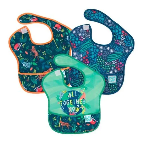 Tres baberos de la marca bumkins