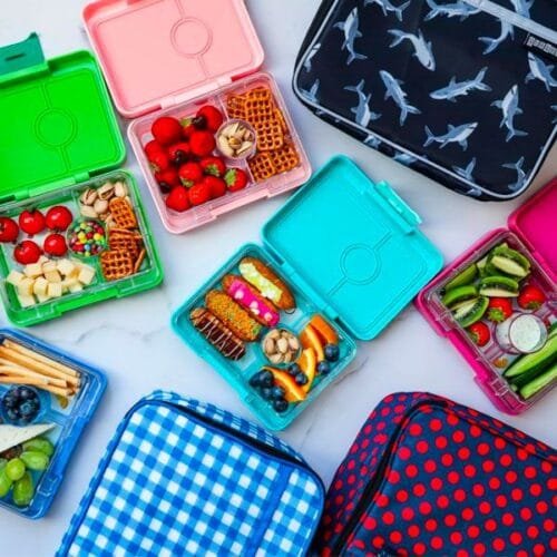 Nueva Yumbox color aqua con arcoiris