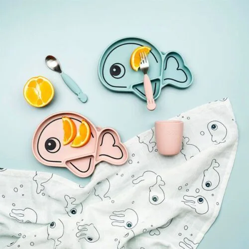 Plato de ballena para baby led weaning
