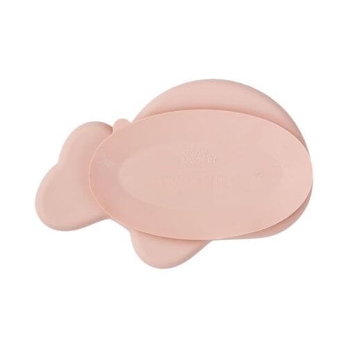 Plato de ballena para baby led weaning color rosa