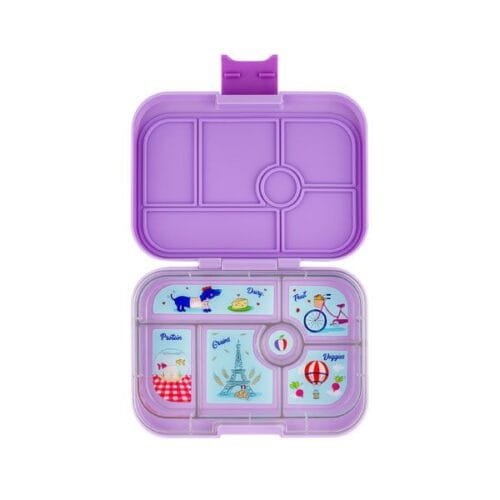 Nueva Yumbox original color lila fondo Paris