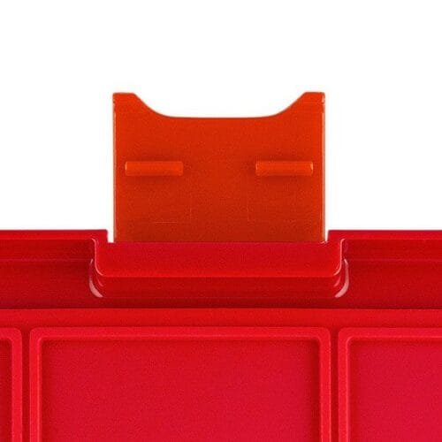 Nueva Yumbox original color rojo con dibujos de cohetes y espacio
