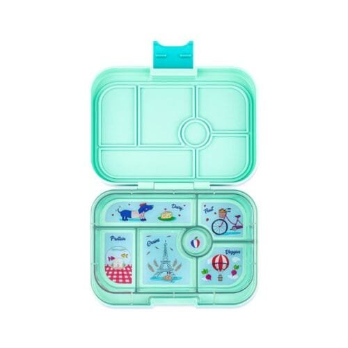 Yumbox Original color Aqua y dibujo de París