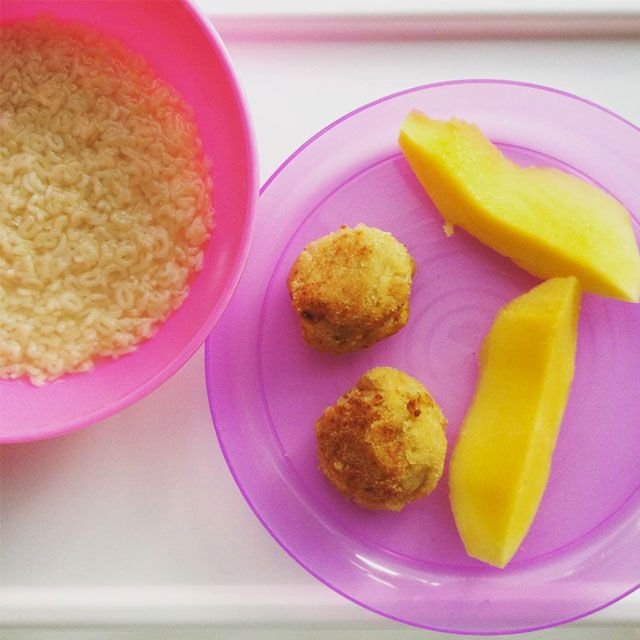 Sopa y bolitas de garbanzo