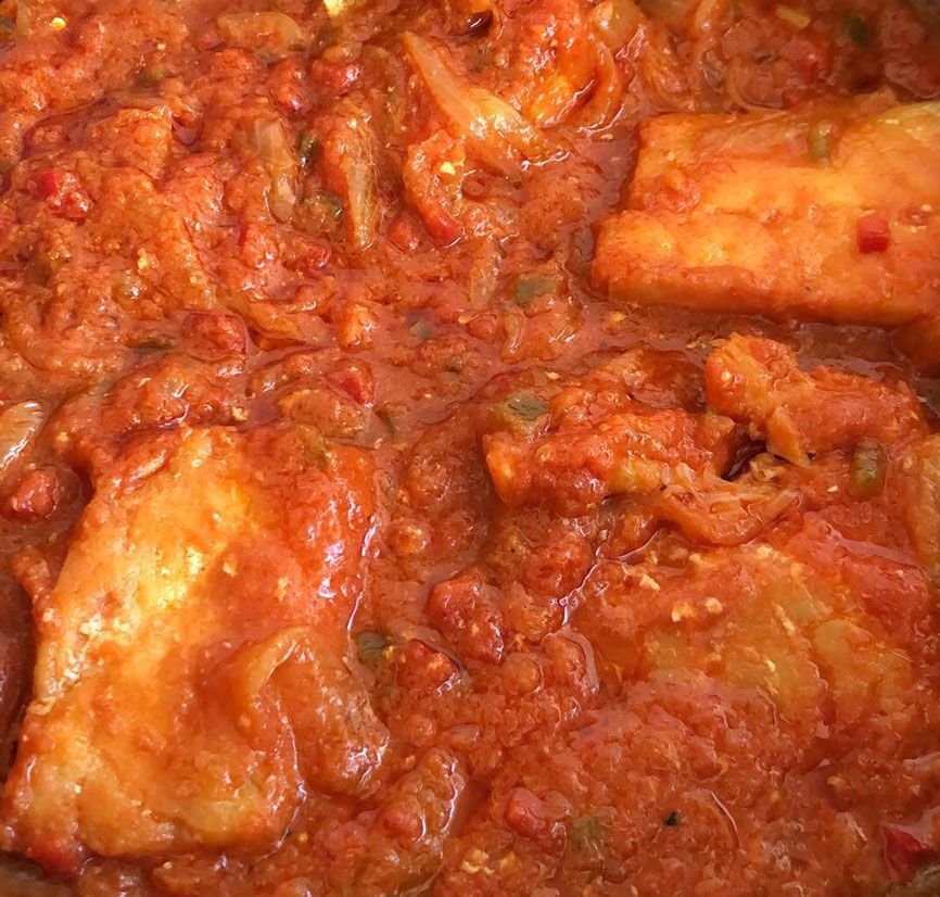 Bacalao con tomate blw