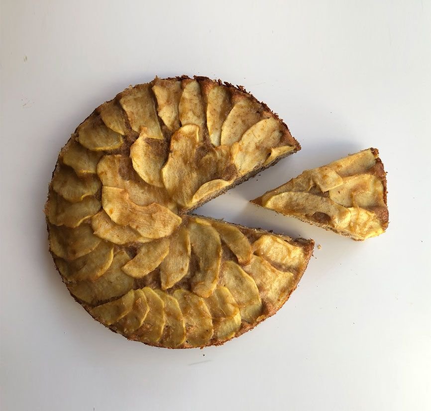 Tarta de manzana sin azúcar