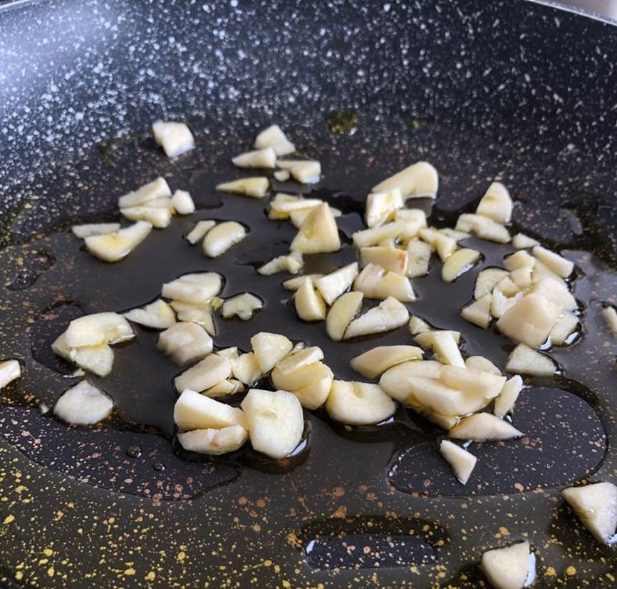 Garbanzos con espinacas y quinoa paso 1