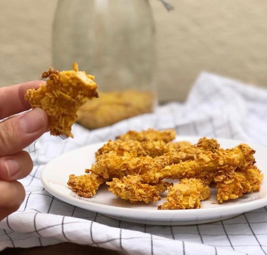 La mejor receta de pollo rebozado con cereales