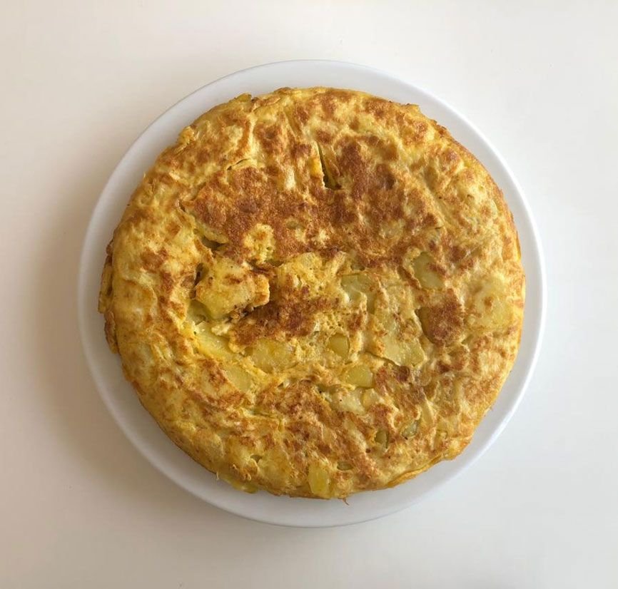 Sabrosa tortilla de patatas al microondas