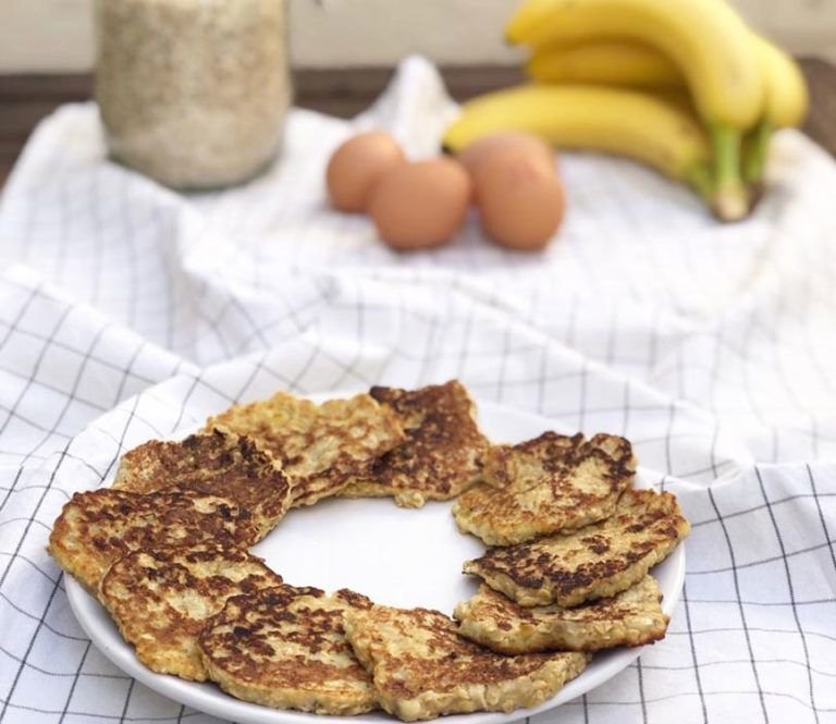 Tortitas de avena y plátano Recetas método BLW